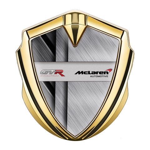 Mclaren GTR Emblem Logo Schriftzug Aufkleber Goldtonfarbe Metall Details Design