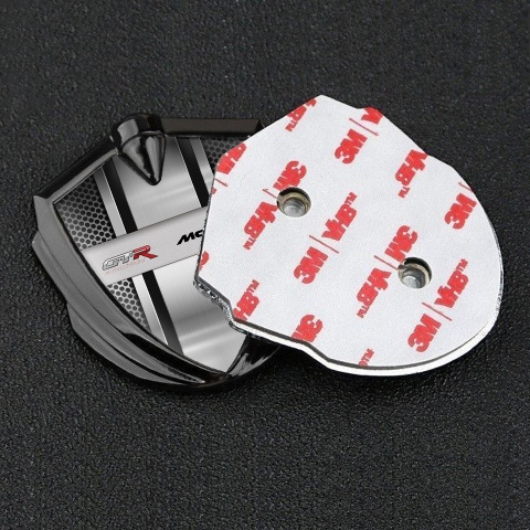 Mclaren GTR Seitenflugel Emblem Aufkleber Graphit Tonfarbe Gitter mit Metal Panel Design