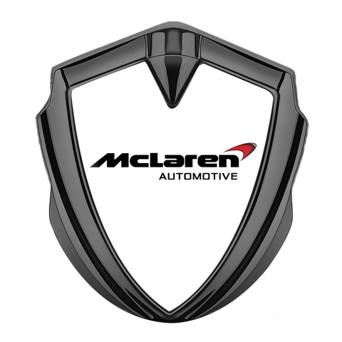 Mclaren Abzeichen selbstklebend Graphit Tonfarbe Weiss Version