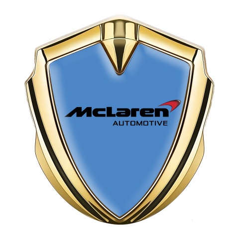 Mclaren Emblem Aufkleber Autozubehor Goldtonfarbe Blau Version