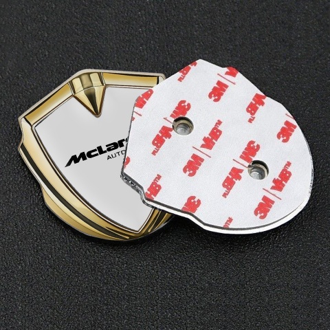 Mclaren Selbstklebendes Metallaufkleber Emblem Goldtonfarbe Grau Version