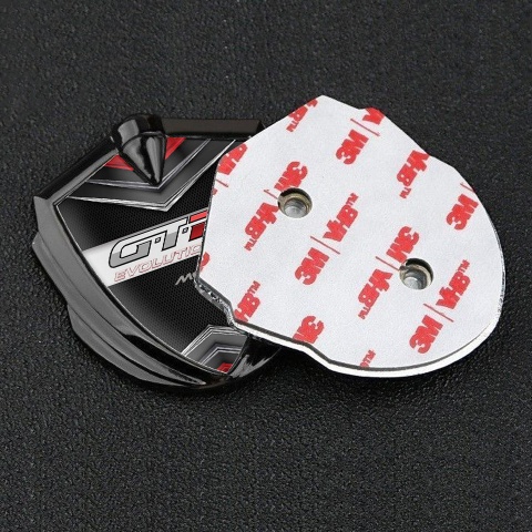 Mclaren GTR Emblem Logo Schriftzug Aufkleber Graphit Tonfarbe Chrom Elemente Evolution logo