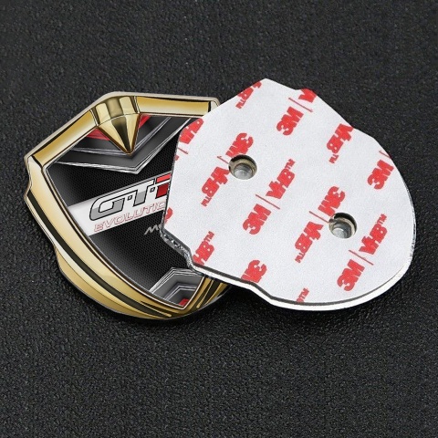 Mclaren GTR Emblem Logo Schriftzug Aufkleber Goldtonfarbe Chrom Elemente Evolution logo