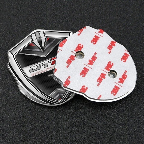 Mclaren GTR Emblem Logo Schriftzug Aufkleber Silbertonfarbe Chrom Elemente Evolution logo