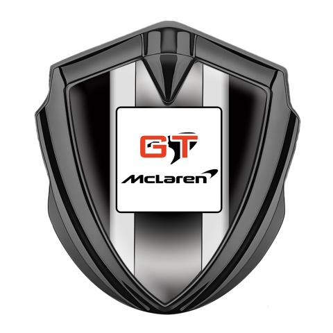 Mclaren Selbstklebendes Metallaufkleber Emblem Graphit Tonfarbe Schwarz Basis GT Logo