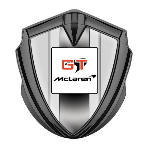 Mclaren Selbstklebendes Metallaufkleber Emblem Graphit Tonfarbe Grau basis GT Logo