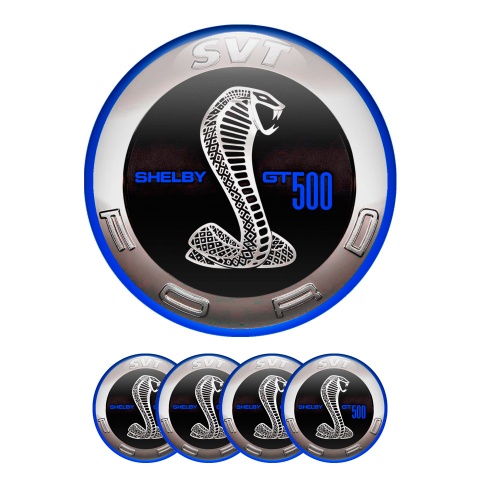 Ford Shelby GT 500 Wheel Cap Silicone Stickers Navy