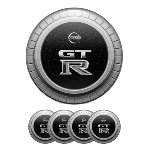 Nissan GT R Wheel Silicone Stickers Center Cap Grey Ring