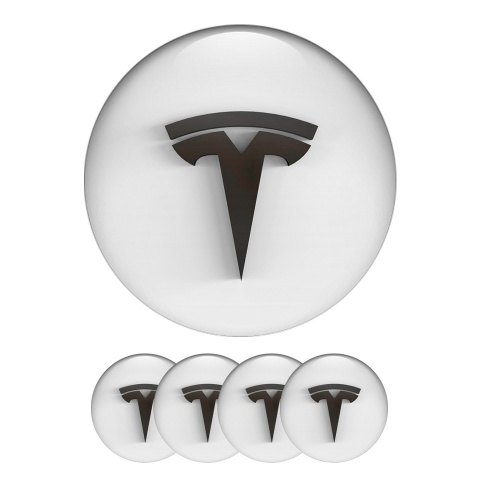 Tesla Wheel Center Cap Emblems Shadow Logo