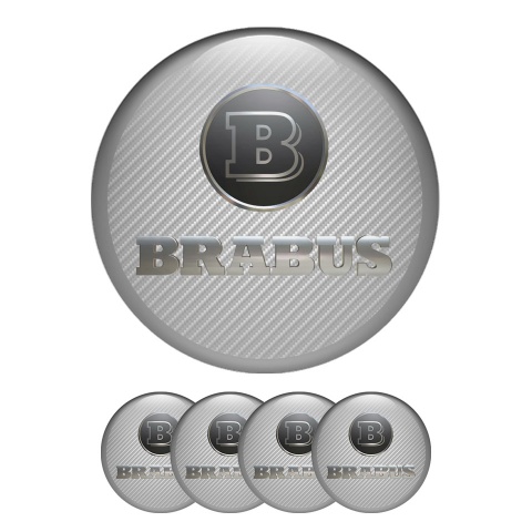 Mercedes Brabus Wheel Emblems Center Cap Light Carbon