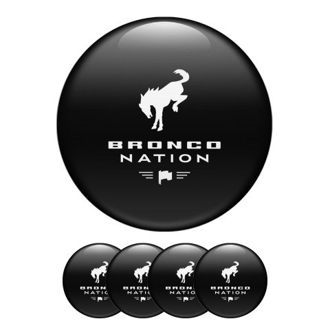 Ford Bronco Nation Emblem for Wheel Center Caps Black