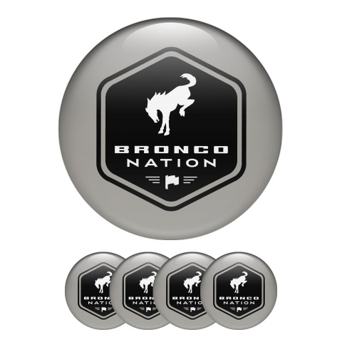 Ford Bronco Nation Emblem for Wheel Center Caps Grey