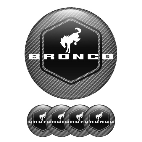Ford Bronco Wheel Emblem for Center Caps Small Carbon