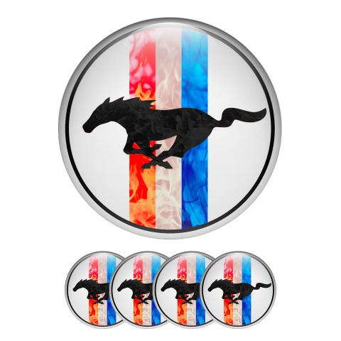Ford Mustang Wheel Emblems for Center Cap Multicolour
