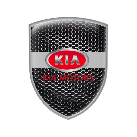 Kia Silicone Sticker Shield Black Red Logo