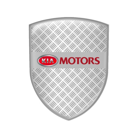 Kia Silicone Emblem Metal Effect Red Motors Logo