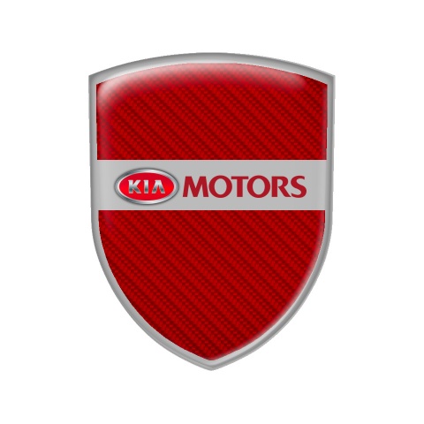 Kia Silicone Emblem Red Carbon Red Motors Logo