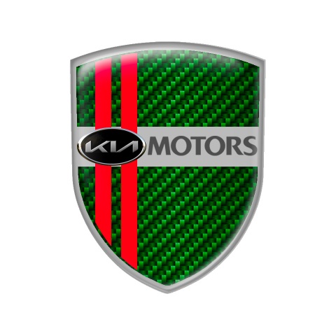 Kia Shield Silicone Emblem Green Carbon Motors