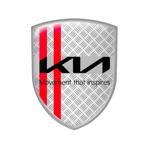 Kia Domed Shield Emblem Grey New Style Logo