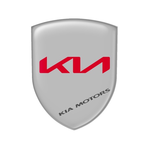 Kia Motors Domed Emblem Grey New Style Logo