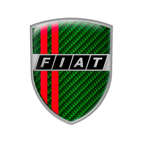 Fiat Shield Silicone Emblem Green Carbon