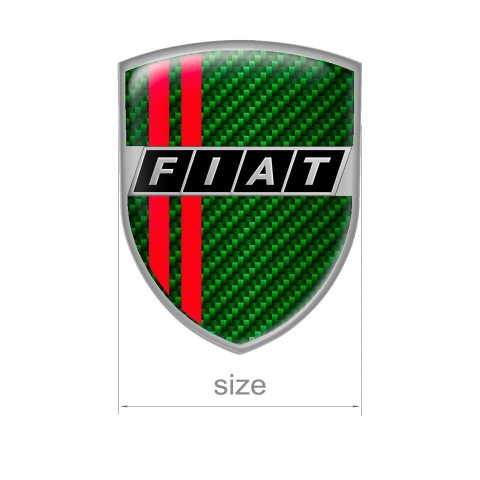 Fiat Shield Silicone Emblem Green Carbon