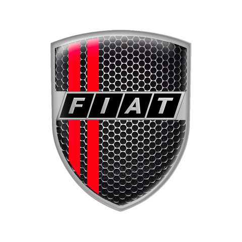 Fiat Shield Silicone Emblem Black Artwork