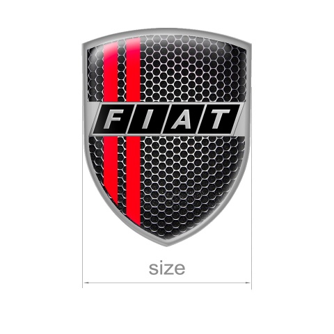 Fiat Shield Silicone Emblem Black Artwork