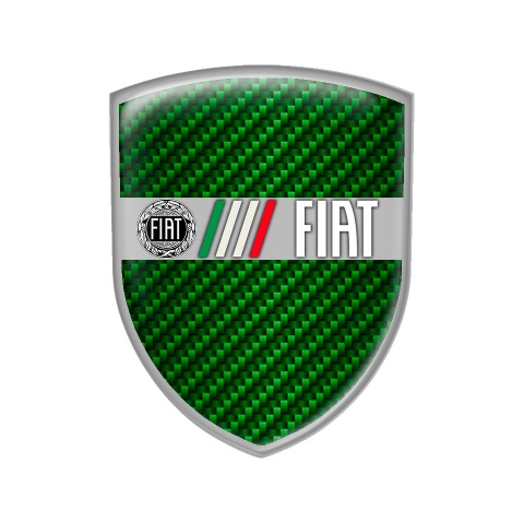 Fiat Silicone Emblem Green Carbon t Italy Flag Old Logo