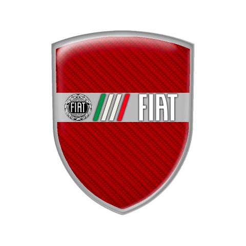 Fiat Silicone Emblem Red Carbon t Italy Flag Old Logo