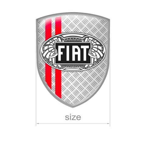 Fiat Silicone Sticker Emblem Steel Effect Old Logo