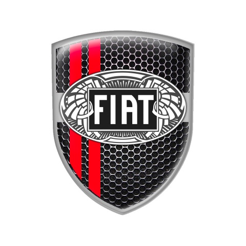 Fiat Silicone Sticker Emblem Carbon Old Logo