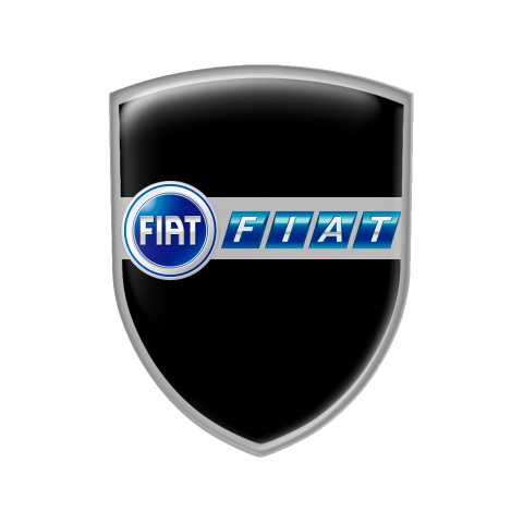 Fiat Shield Emblem Silicone Black Navy Logo