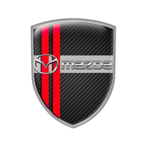 Mazda Sticker Silicone Black Carbon 3D Logo
