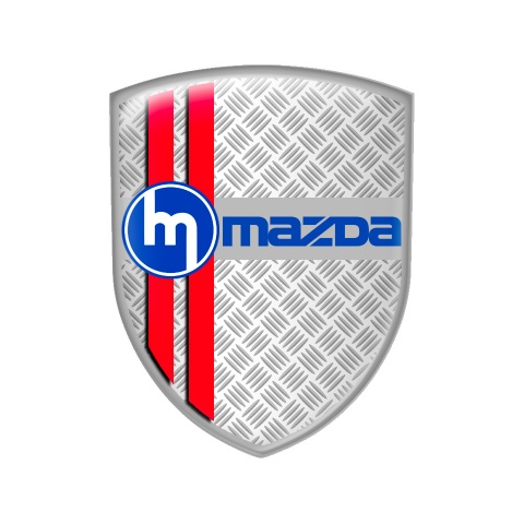 Mazda Speed Domed Shield Emblem Steel Navy Logo