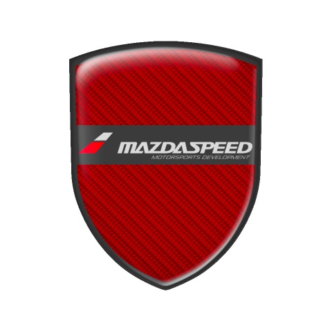 Mazda Sticker Emblem Red Carbon Speed Motorsport