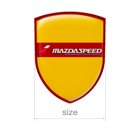 Mazda Silicone Emblem Yellow Red Motorsport