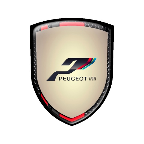 Peugeot Shield Domed Emblem Beige Sport