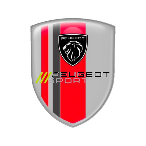 Peugeot Emblem Silicone Grey Red Sport Edition