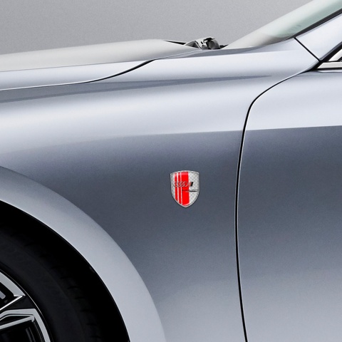 Audi Shield Emblem Sport Grey Sport Line Steel