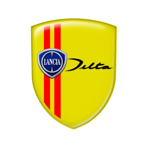 Lancia Shield Emblem Silicone Yellow Delta Edition