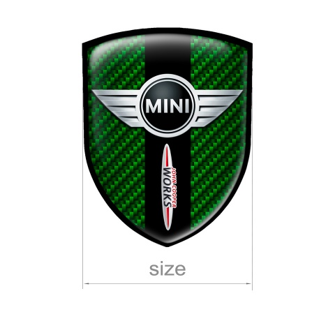 Mini Cooper Emblem Silicone Green Carbon John Edition