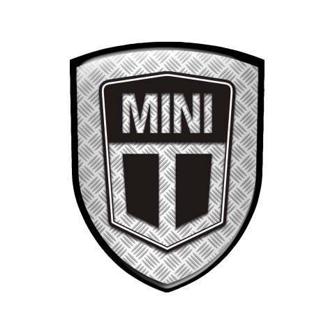 Mini Cooper Shield Silicone Emblem Black Steel Edition