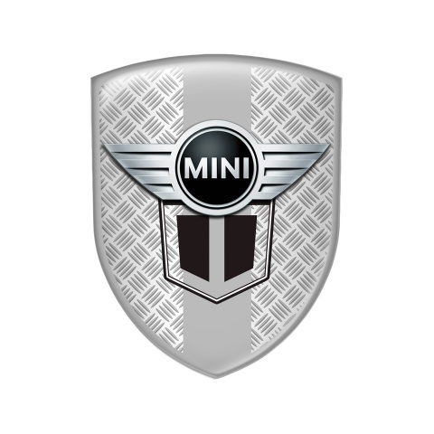 Mini Cooper Shield Emblem Silicone Grey Steel Edition