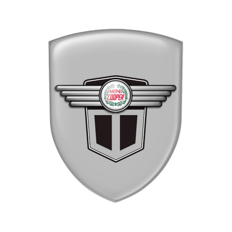 Mini Cooper Shield Emblem Silicone Black Grey Edition