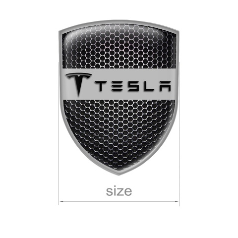 Tesla Shield Silicone Sticker Steel Grey Edition