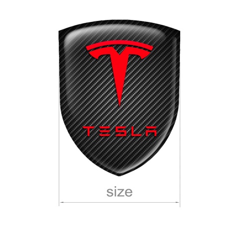 Tesla Shield Silicone Emblem Carbon Artwork Line