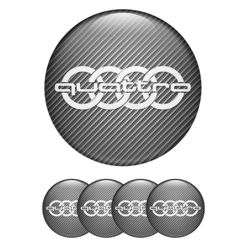 Audi Wheel Emblems for Center Caps Carbon