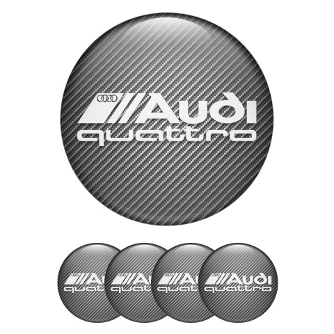 Audi Quattro Emblems for Wheel Center Caps Carbon