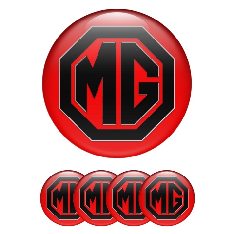 MG Wheel Emblems for Center Caps Red